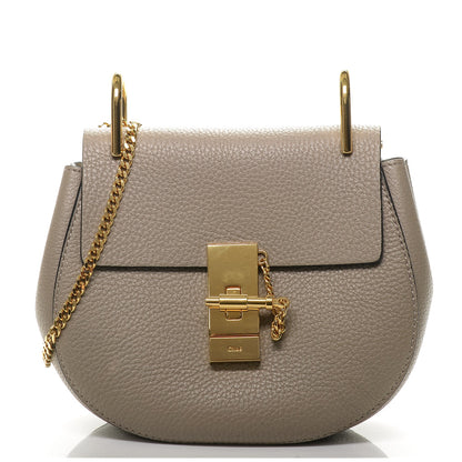 Chloe Grained Lambskin Mini Drew Shoulder Bag Motty Grey 1 of 7