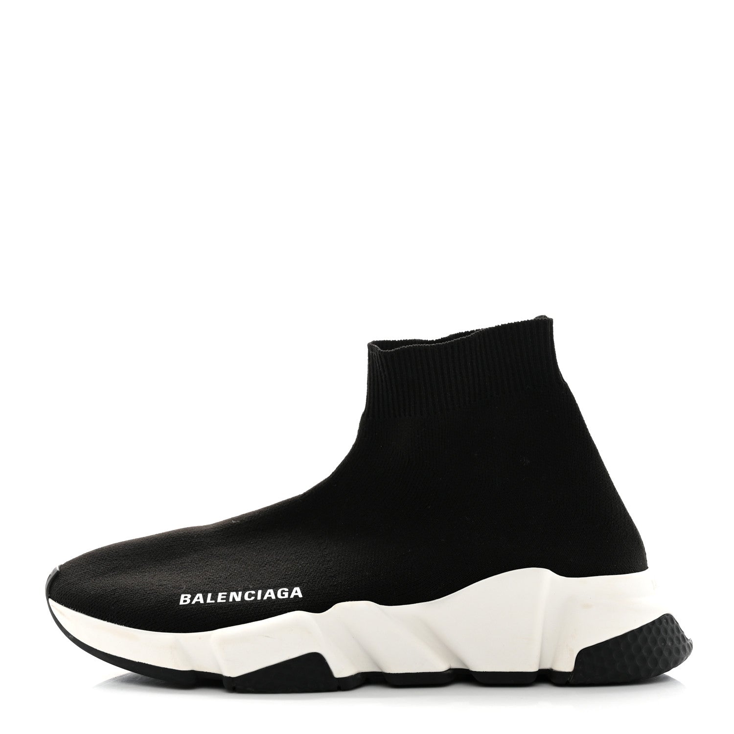 Balenciaga Neoprene Knit Womens Speed Sneakers 37 Black White 1 of 16