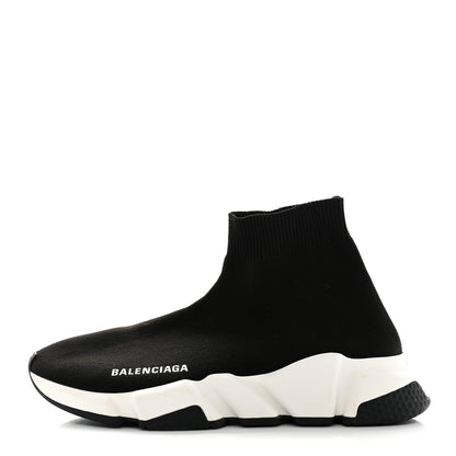 Balenciaga Neoprene Knit Womens Speed Sneakers 37 Black White 1 of 16