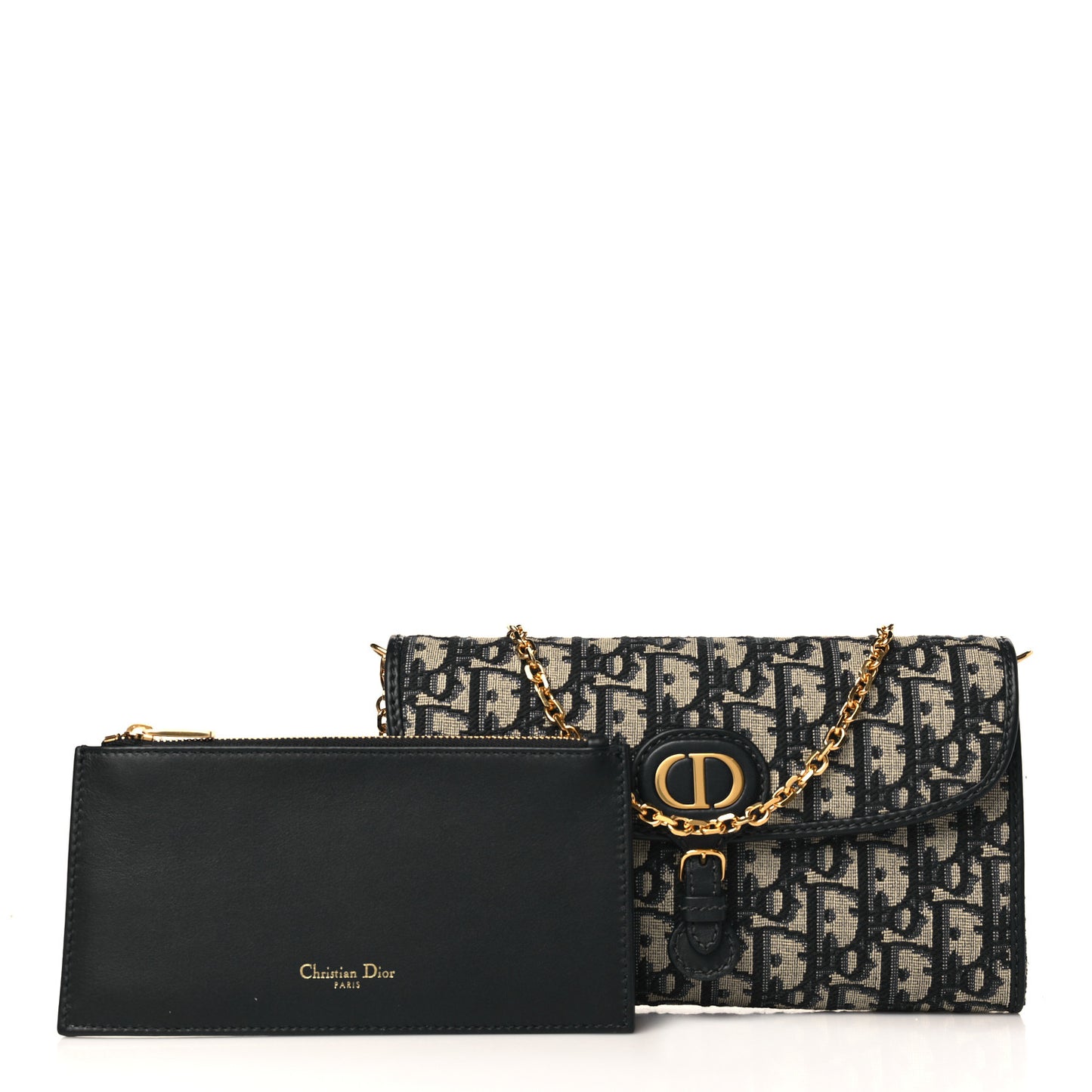 Oblique Bobby East West Pouch With Chain Blue