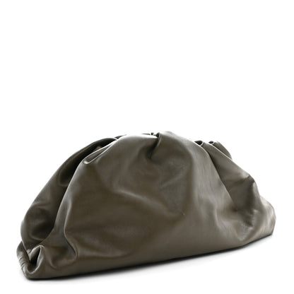 Bottega Veneta Smooth Butter Calf The Pouch Oversized Clutch Kaki Fondent 3 of 10