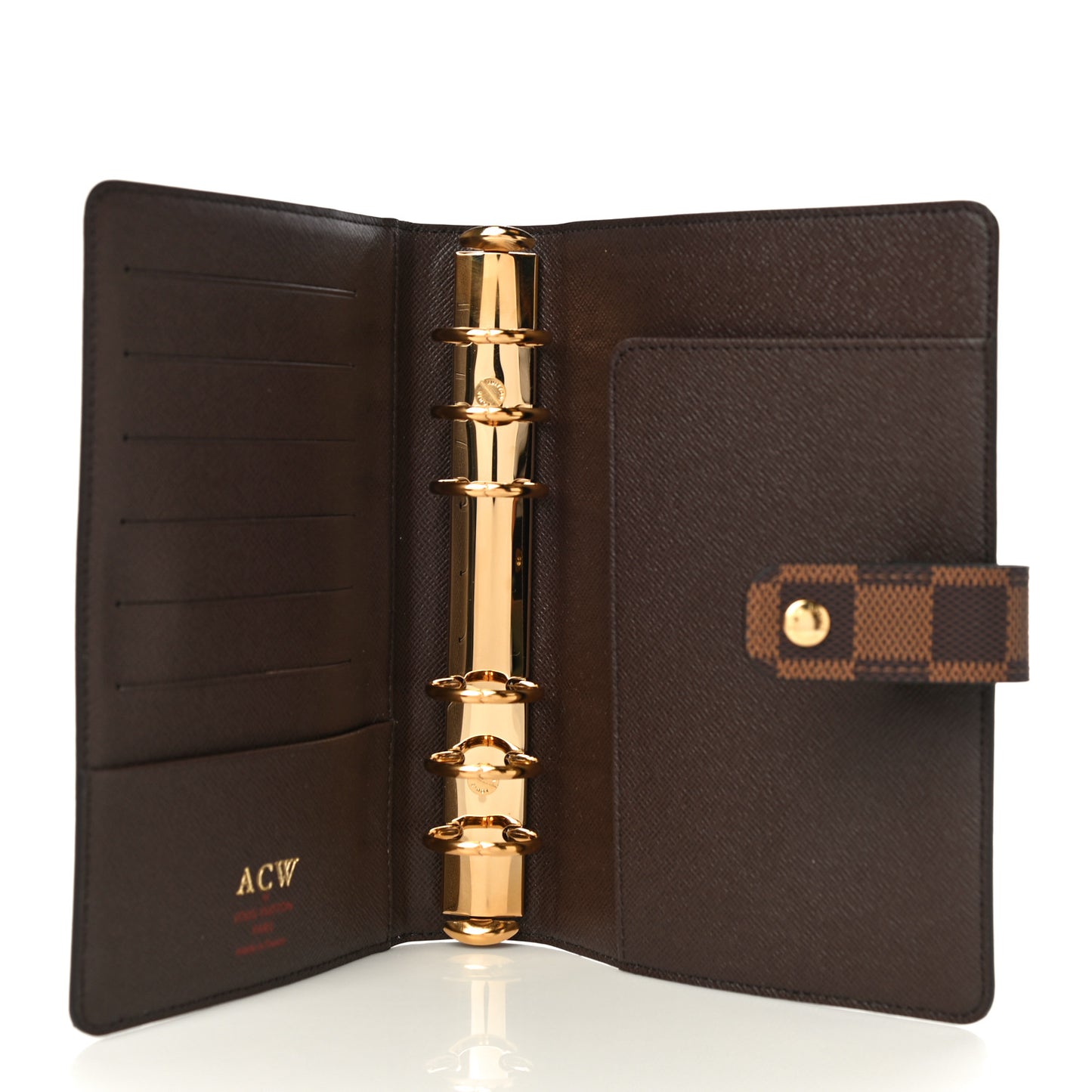 Damier Ebene Medium Ring Agenda Cover