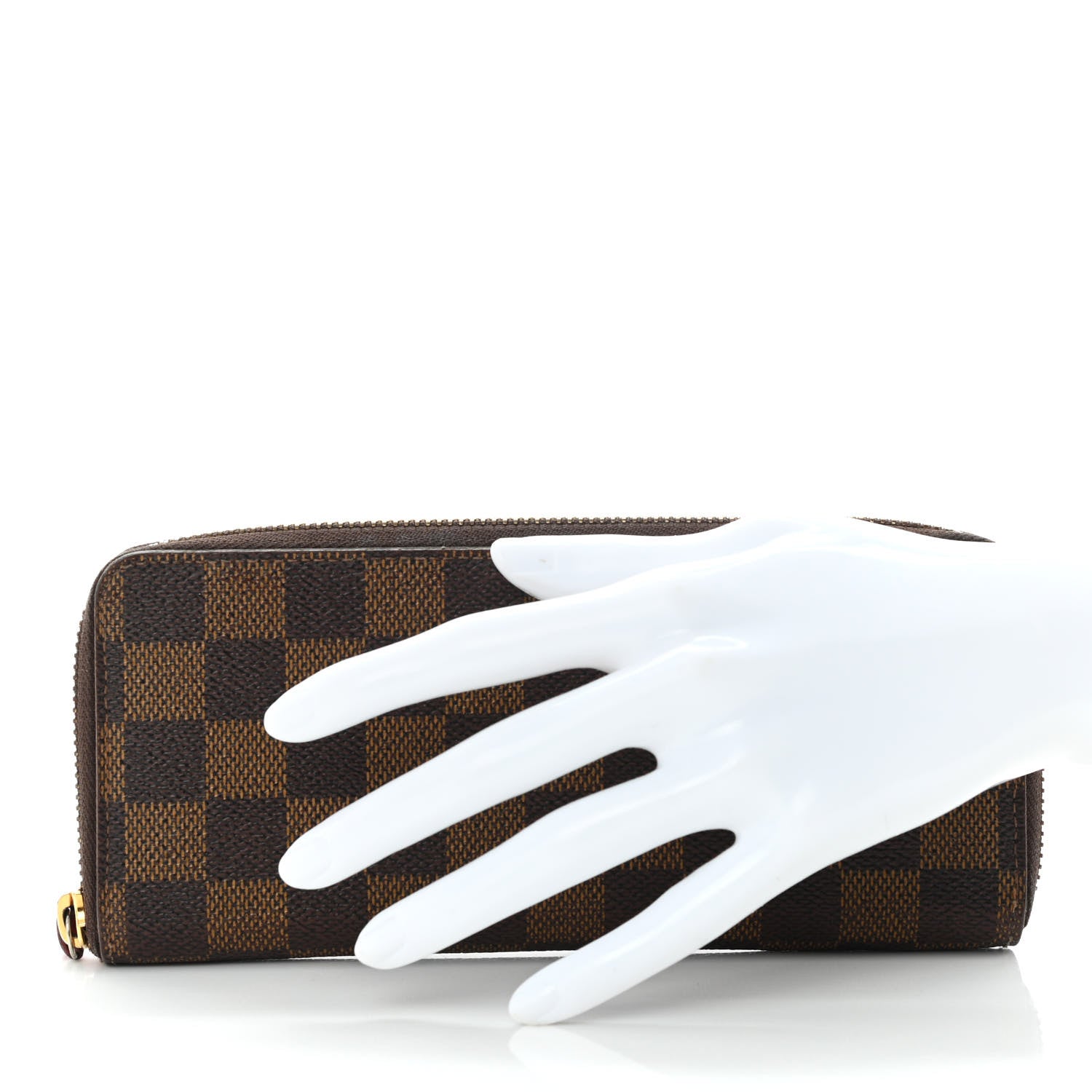 Louis Vuitton Damier Ebene Clemence Wallet Cherry 3 of 10