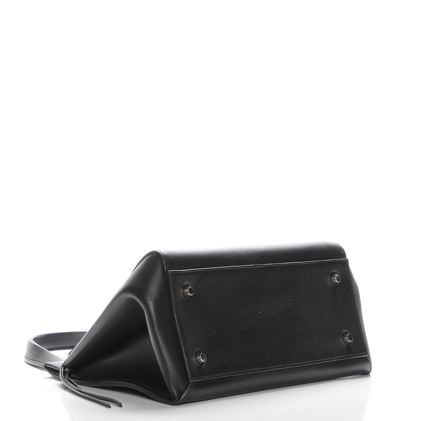 Supple Calfskin Medium Edge Shoulder Bag Black
