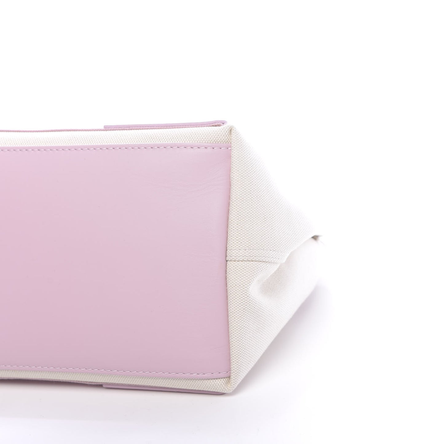 Cotton Canvas Satin Calfskin S Navy Cabas Natural Pink