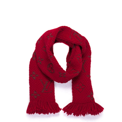 Louis Vuitton Wool Silk Logomania Scarf Rubis 1 of 4