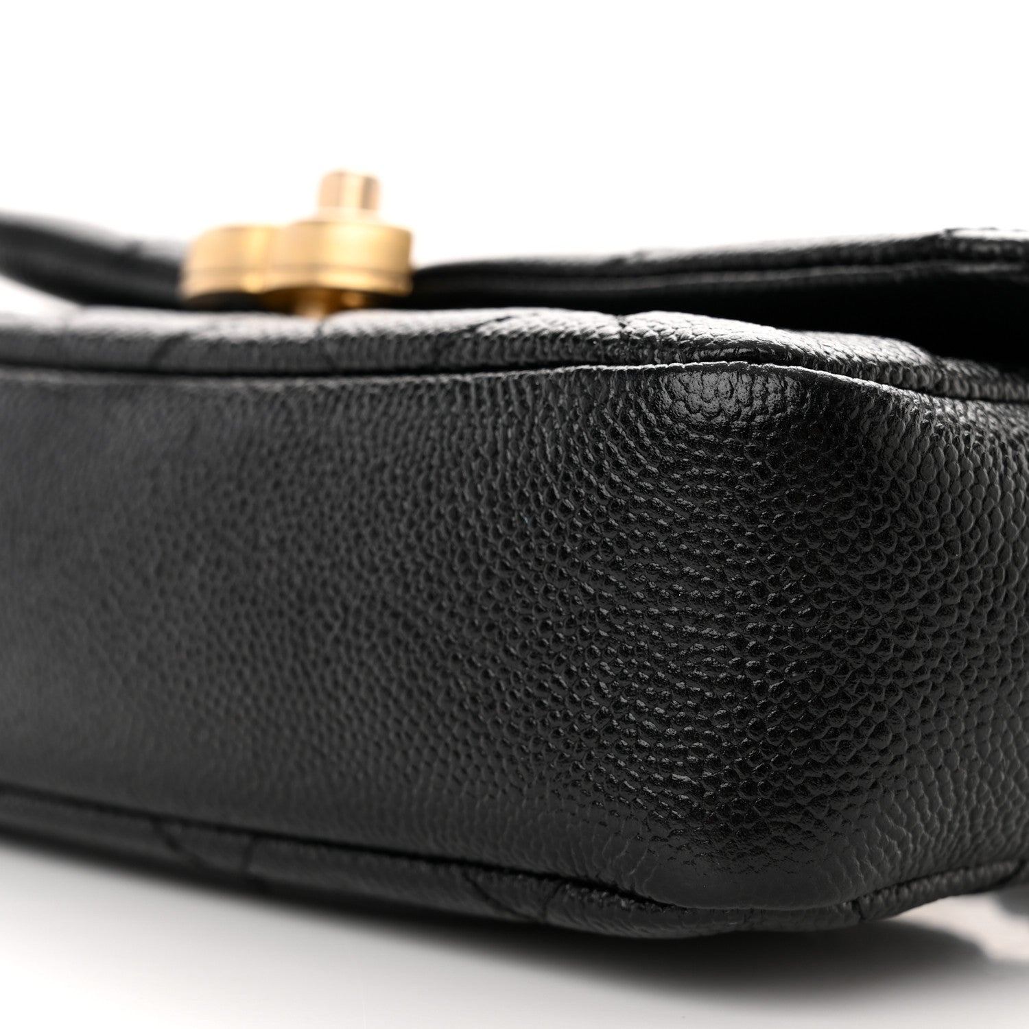 Chanel Shiny Caviar Quilted Chain Melody Waist Belt Bag Black 10 of 12