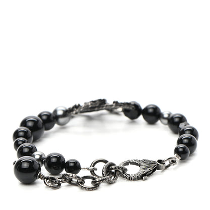 Chanel Pearl Crystal CC Camellia Bracelet Ruthenium Black 3 of 4