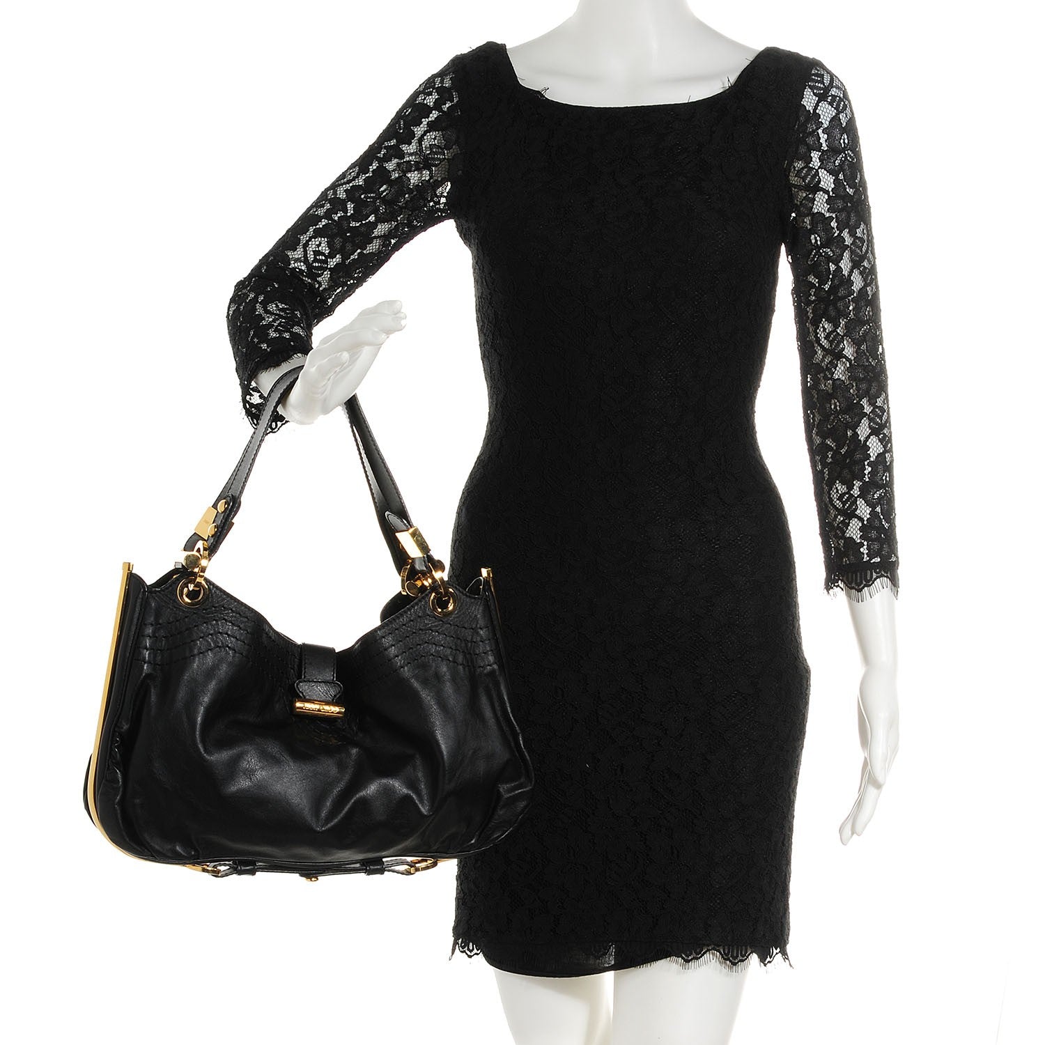 Jimmy Choo Leather Arianne Shoulder Bag Black 2 of 7