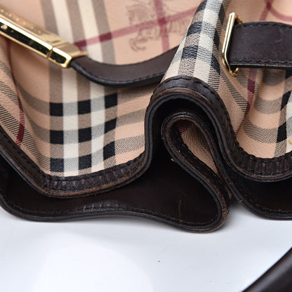 Burberry Haymarket Check Medium Willenmore Hobo Chocolate 11 of 18