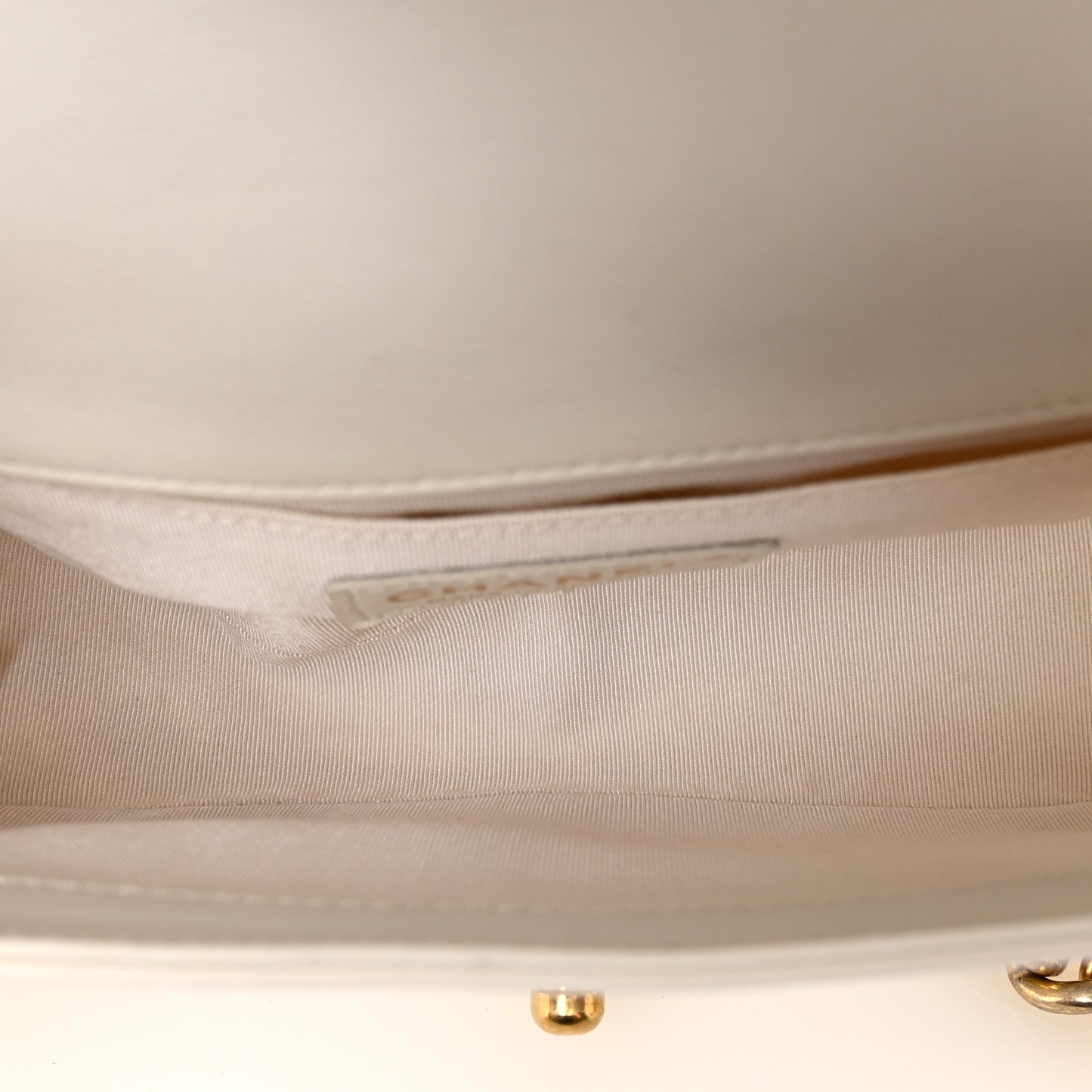 Sheepskin Braided Small Boy Reverso Flap White