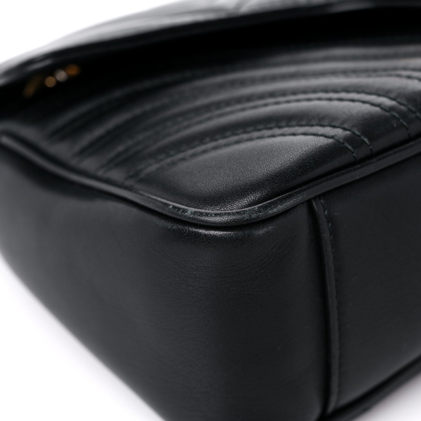 Calfskin Matelasse Small GG Marmont Shoulder Bag Black