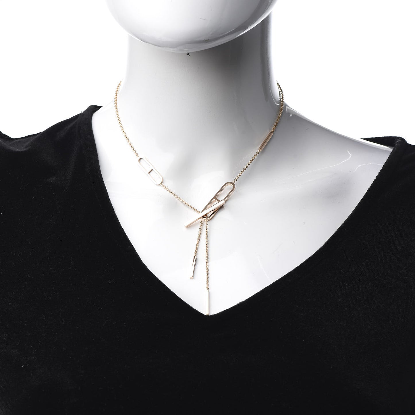 18K Rose Gold PM Ever Chaine D'Ancre Double Necklace ST