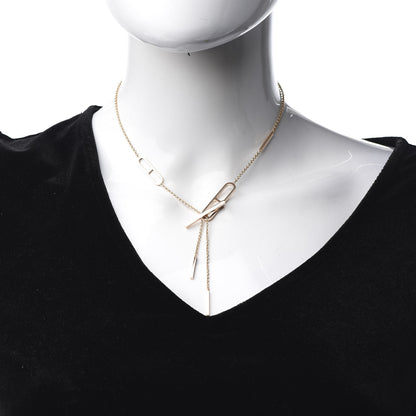 Hermes 18K Rose Gold PM Ever Chaine D'Ancre Double Necklace ST 2 of 5