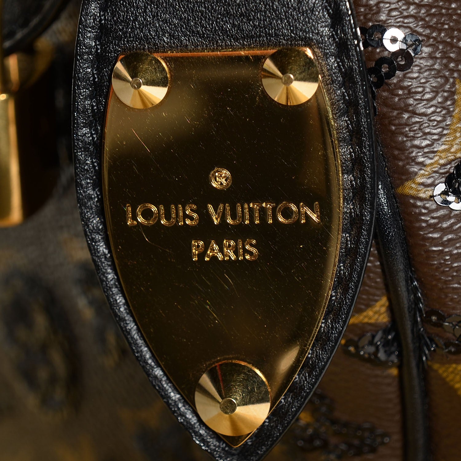 Louis Vuitton Monogram Sequins Eclipse Speedy 28 Black 9 of 9