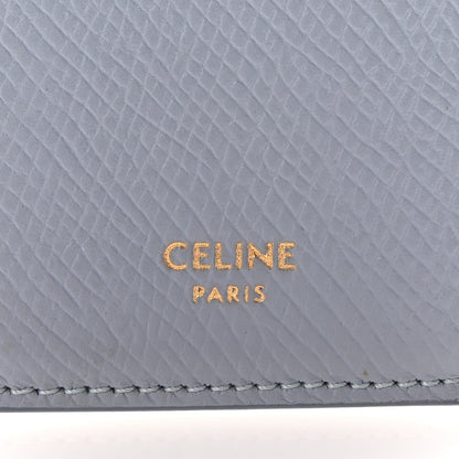 Celine Grained Calfskin Zipped Card Holder Arctic Blue 7 of 8