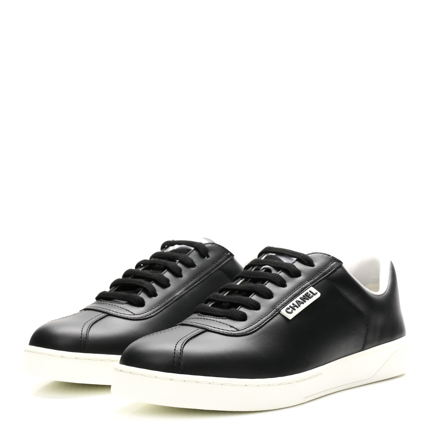 Calfskin CC Womens Sneakers 38 Black