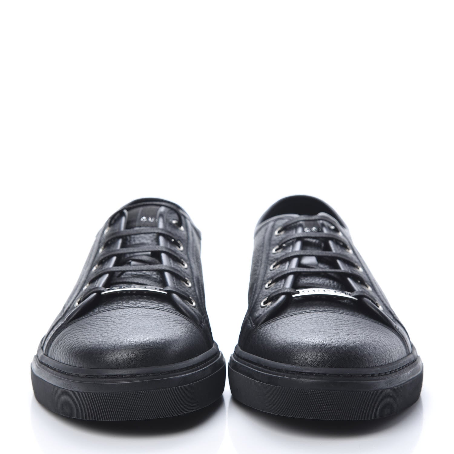 Gucci Nappa Mens Low Top Sneakers 9 Black 2 of 9