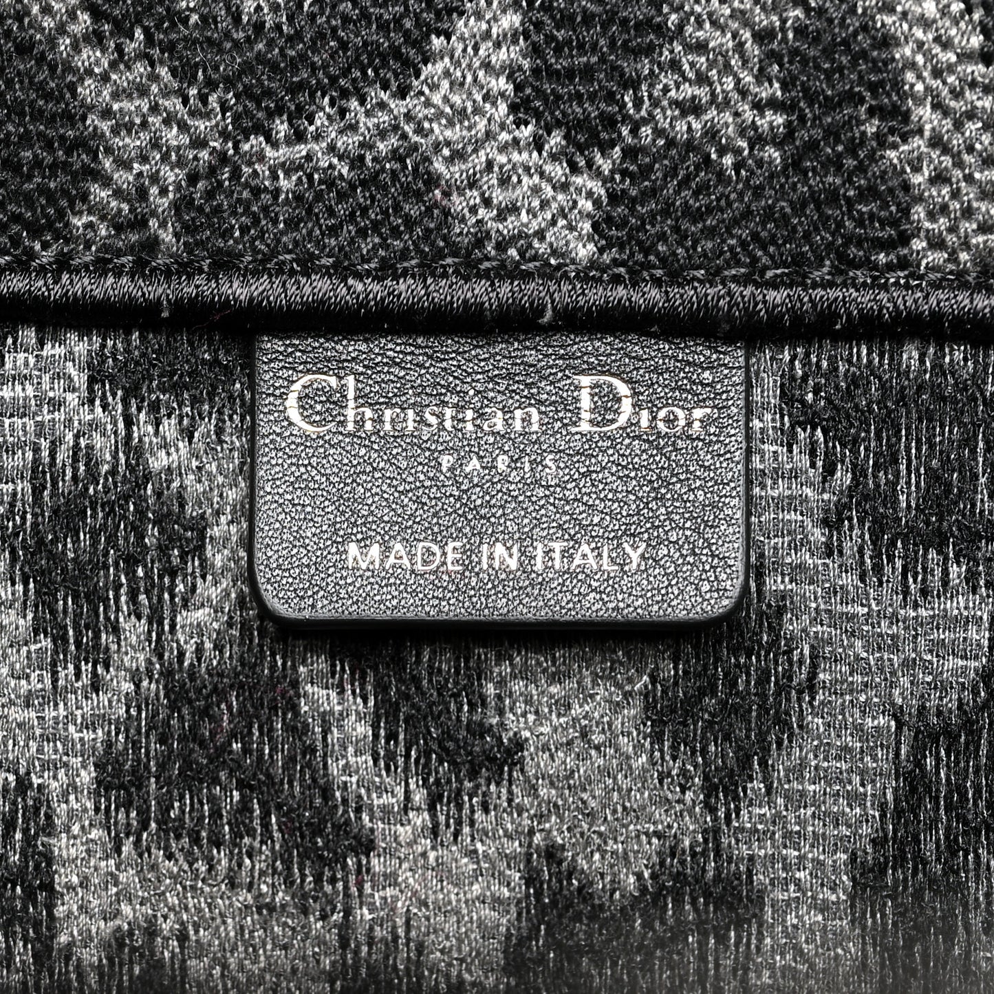 Canvas Mizza Embroidered Large Leopard Book Tote Grey