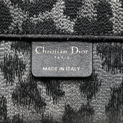 Christian Dior Canvas Mizza Embroidered Large Leopard Book Tote Grey 5 of 11