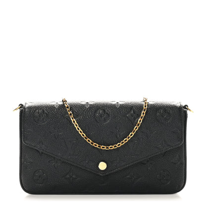 Louis Vuitton Empreinte Pochette Felicie Chain Wallet Black 1 of 9