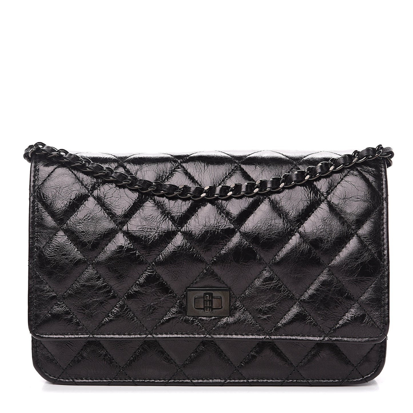 Aged Calfskin Quilted Reissue Wallet On Chain WOC So Black