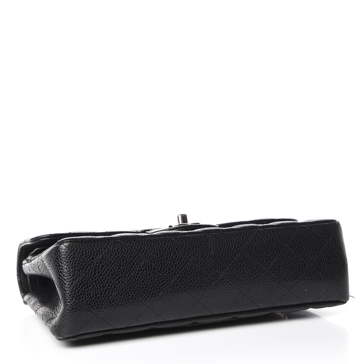 Caviar Quilted Small Double Flap Black