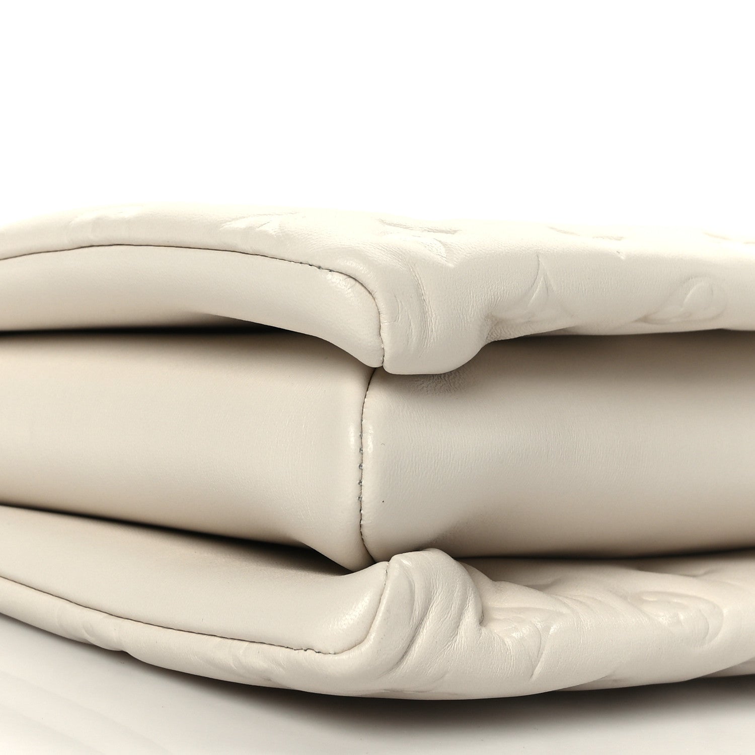 Louis Vuitton Lambskin Embossed Monogram Coussin PM Beige Cream 8 of 9