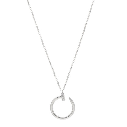 Cartier 18K White Gold Diamond Juste Un Clou Necklace 1 of 5