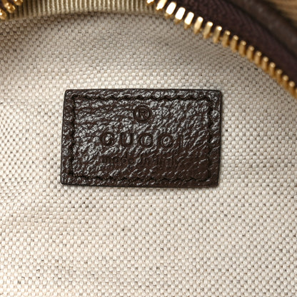 Gucci Monogram Jumbo GG Textured Dollar Calfskin Web Belt Bag Camel Ebony New Acero 6 of 10