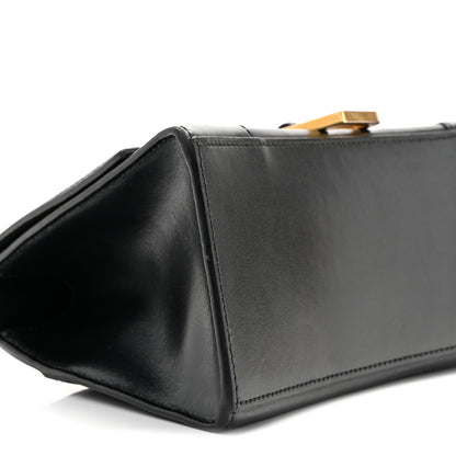 Balenciaga Shiny Box Calfskin Small Hourglass Top Handle Bag Black 10 of 15