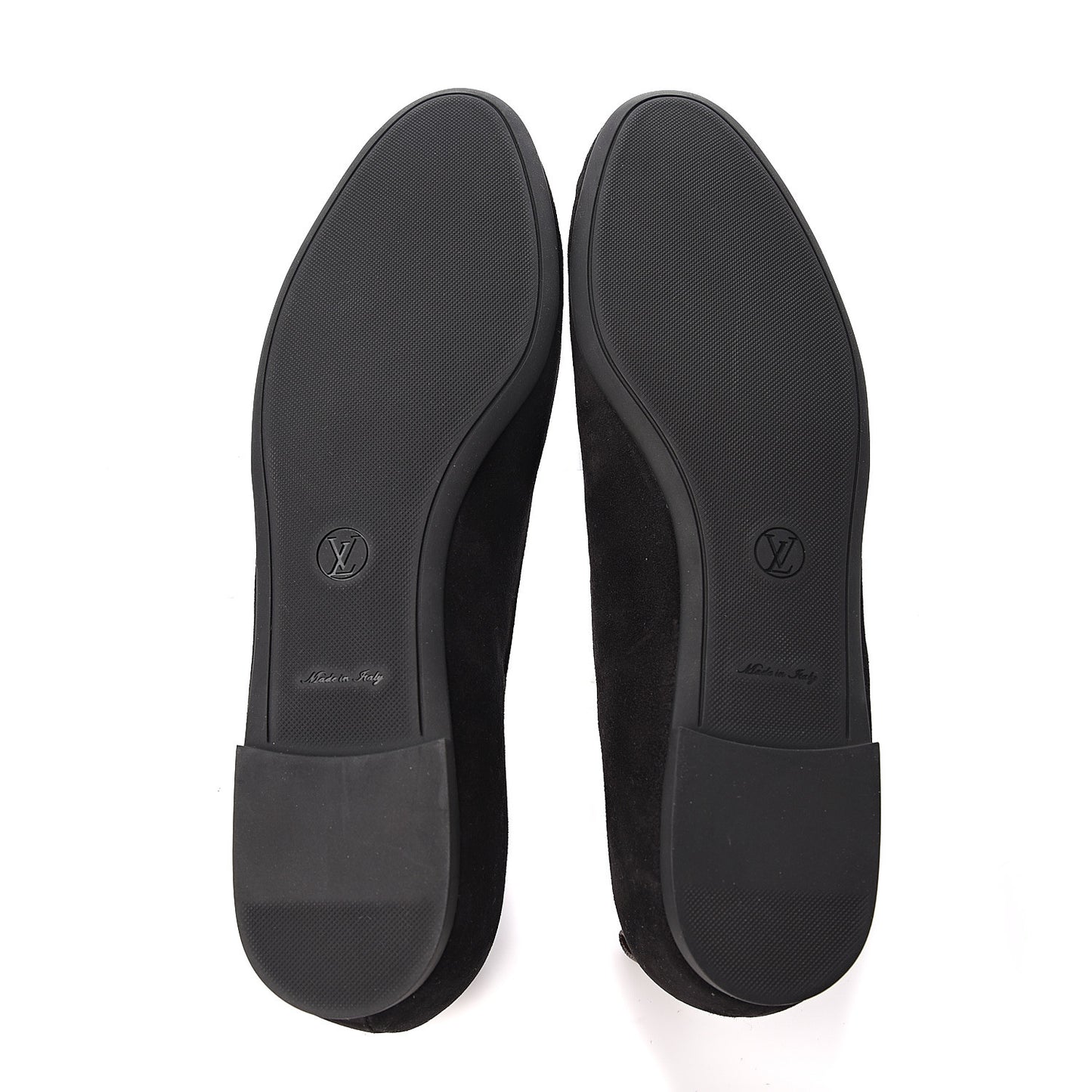 Suede Monogram Uniformes Ballet Flats 39.5 Black