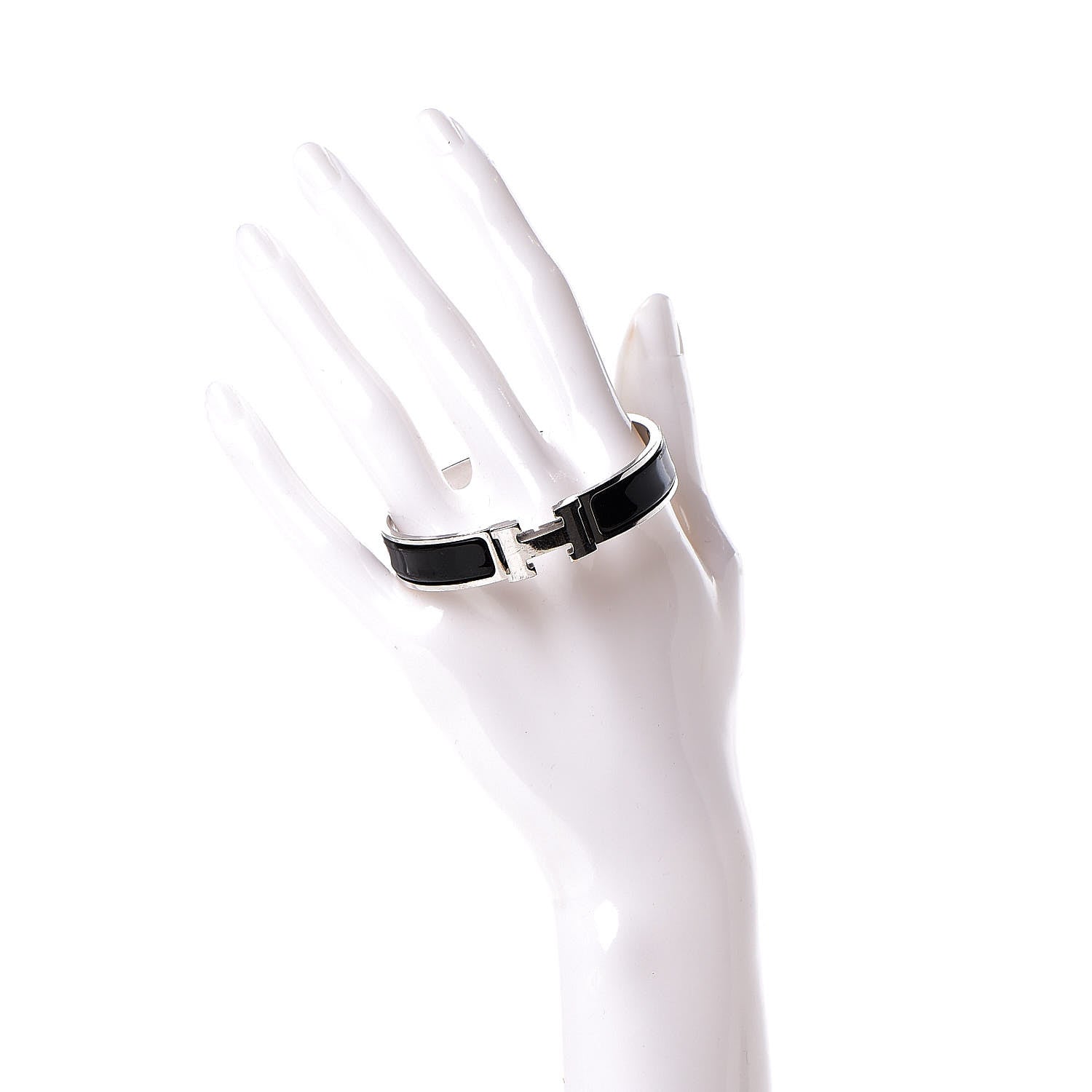Hermes Enamel Narrow Clic Clac H Bracelet PM Black 2 of 6