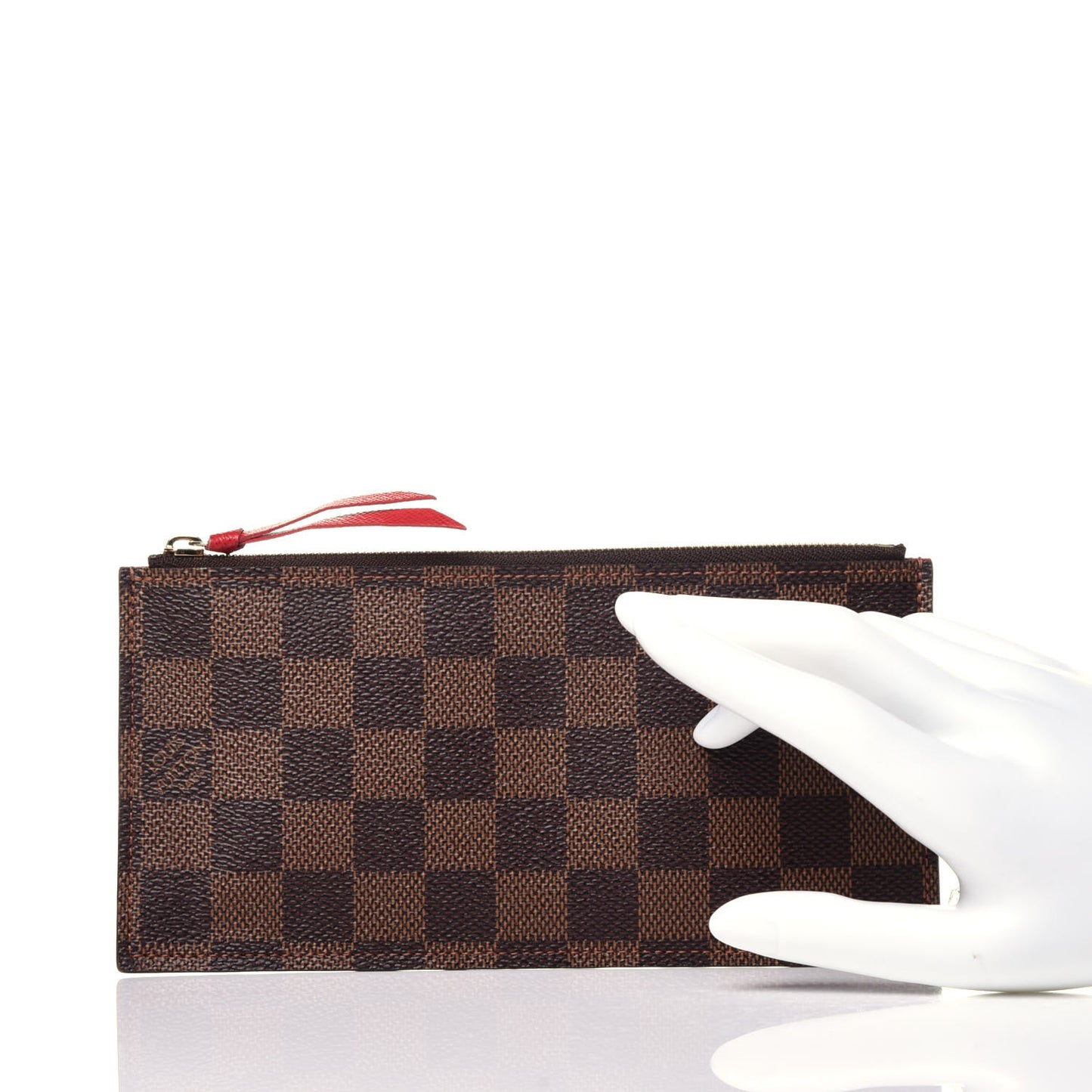 Damier Ebene Felicie Chain Wallet Zippered Insert