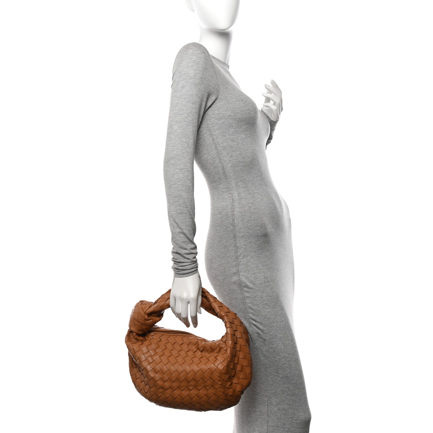 Nappa Intrecciato Teen Jodie Hobo Caramel