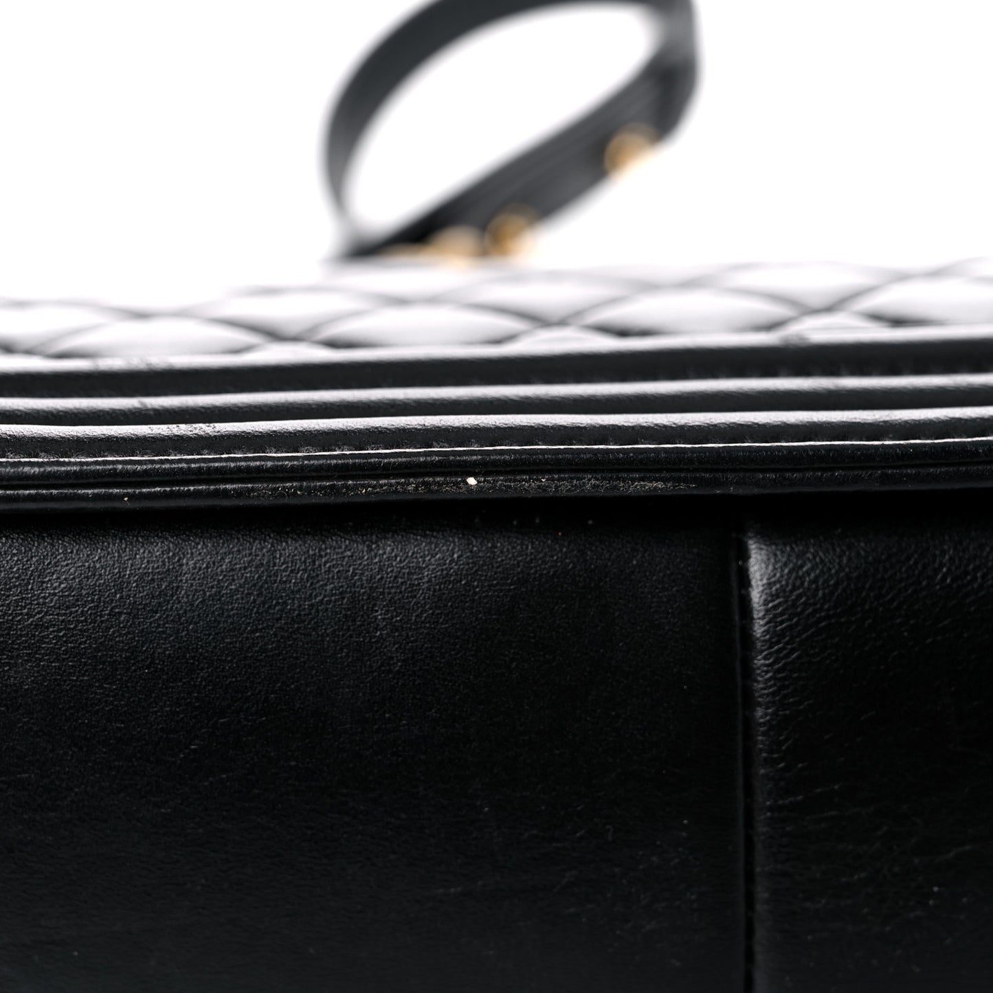 Lambskin Quilted Medium Boy Flap Black