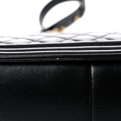 Chanel Lambskin Quilted Medium Boy Flap Black 14 of 29