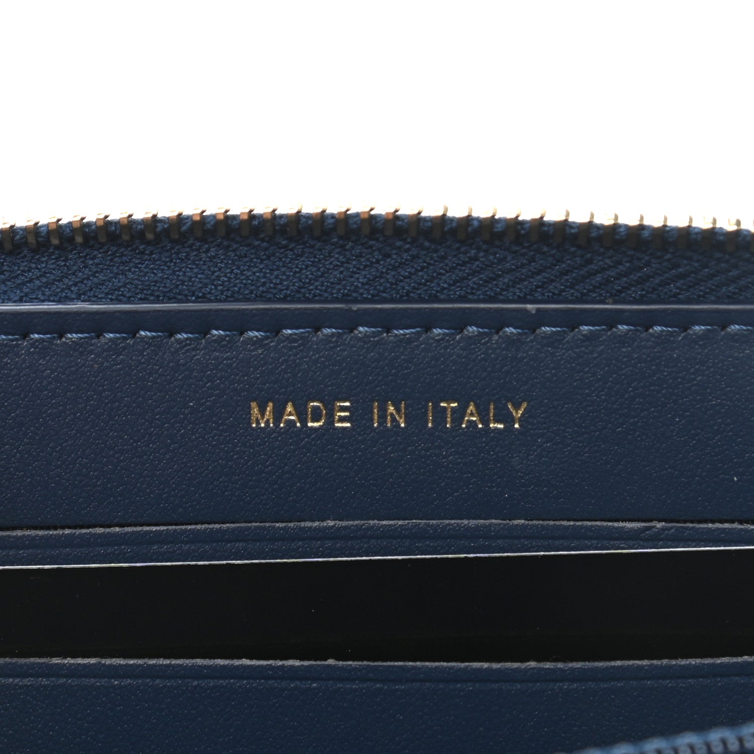 Chanel Caviar Studded Deauville Small Zip Around Wallet Navy 7 of 8