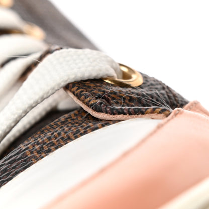 Louis Vuitton Damier Ebene Stellar High Top Sneakers 37.5 Venus Pink 15 of 24
