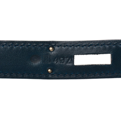 Hermes Box Guilloche Birkin 35 Bleu De Prusse 27 of 36