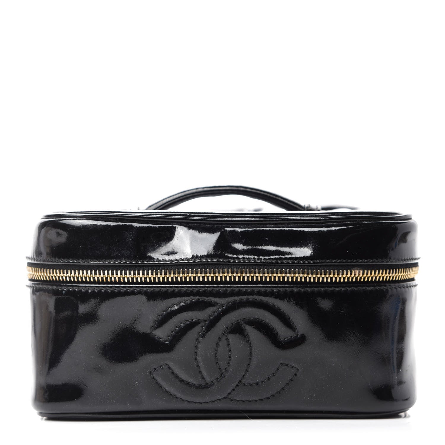 Chanel Patent Vanity Cosmetic Case Black 1 of 12