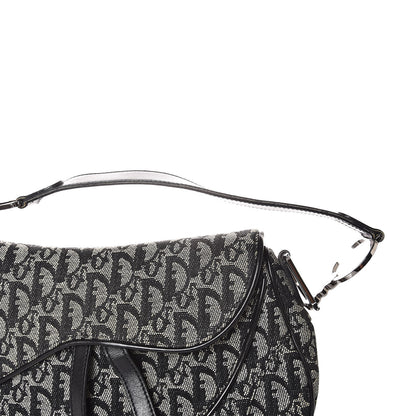 Christian Dior Monogram Double Saddle Bag Black 8 of 9