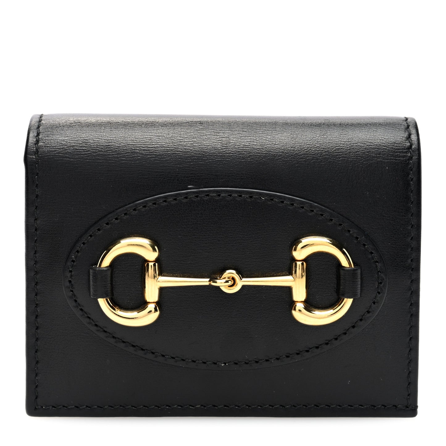 Boarded Plutone Calfskin Horsebit 1955 Card Case Wallet Black