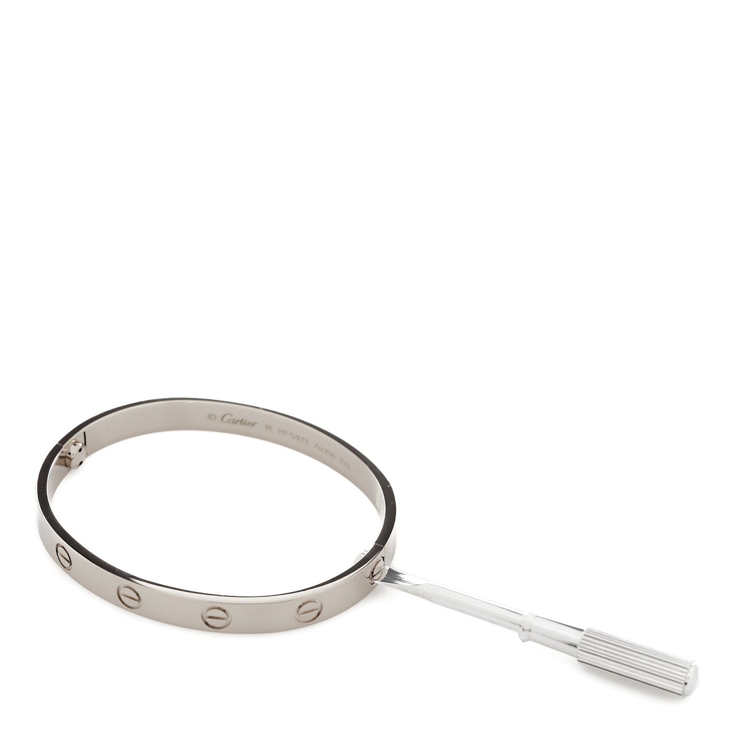 18K White Gold LOVE Bracelet 16