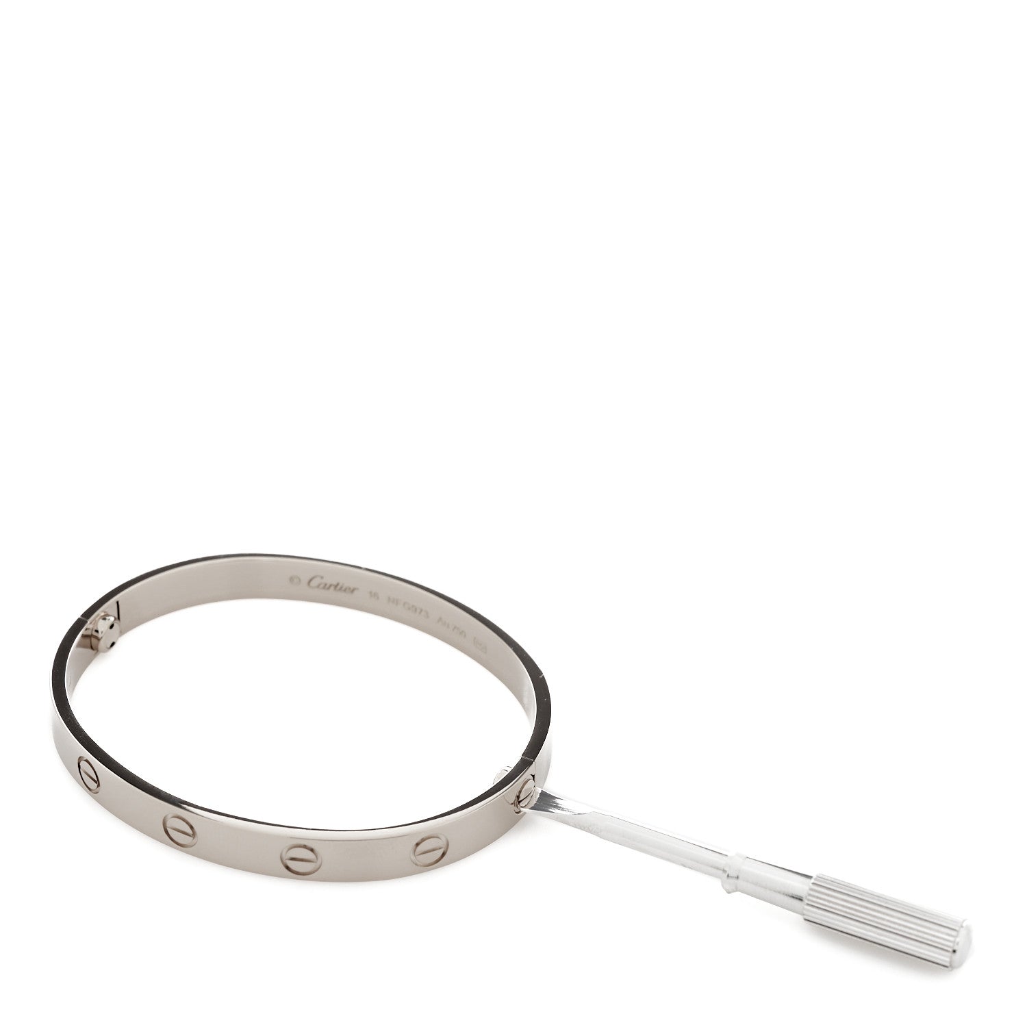 Cartier 18K White Gold LOVE Bracelet 16 4 of 5