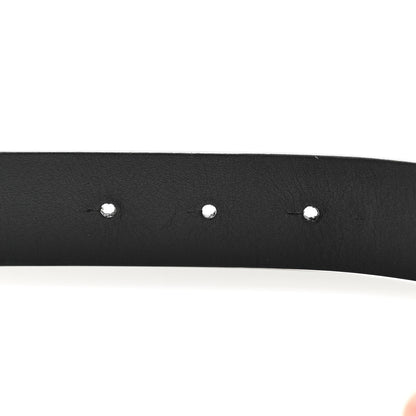 Chanel Crumpled Calfskin Lambskin Pearl CC Belt 80 32 Black 6 of 7