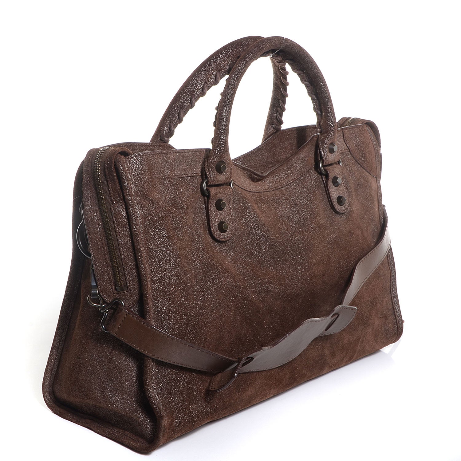 Balenciaga Metallic Craquele Calfskin Classic Hardware City Bronze 3 of 12