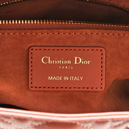 Christian Dior Lambskin Cannage Small My ABCDior Lady Dior Rust 6 of 10