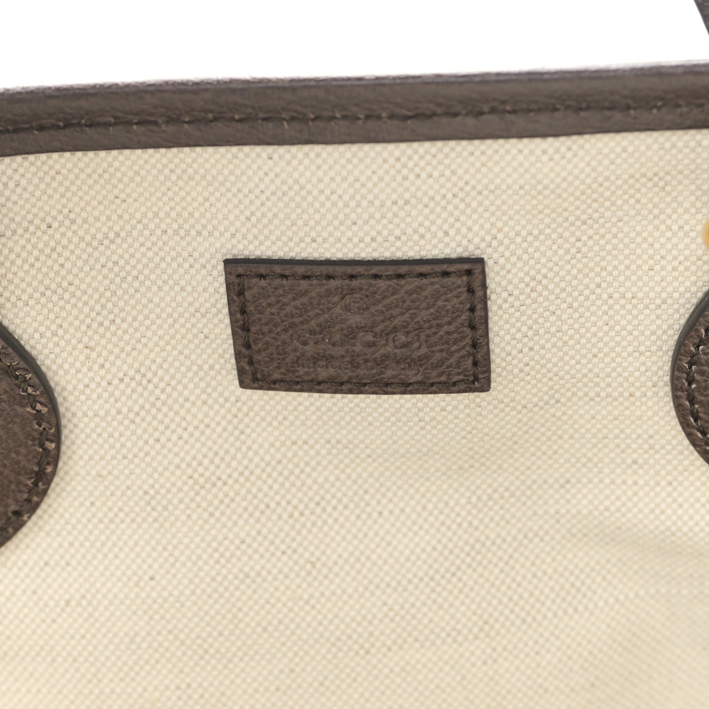 GG Supreme Monogram Textured Calfskin Small Ophidia Shoulder Tote Bag Beige Ebony New Acero