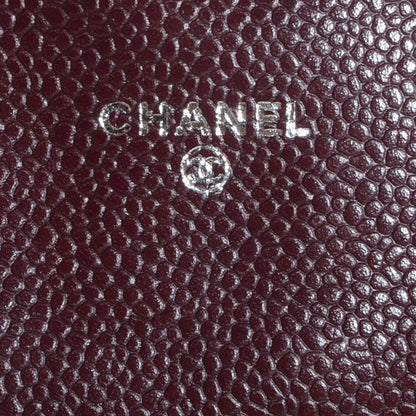 Chanel Caviar Half Moon Wallet On Chain WOC Bordeaux 6 of 7